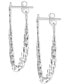 Фото #8 товара Curb Link Chain Dangle Drop Earrings, Created for Macy's