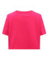 Фото #4 товара Women's Pink Atlanta Braves Triple Pink Boxy Cropped T-shirt