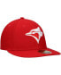 ფოტო #4 პროდუქტის Men's Scarlet Toronto Blue Jays Low Profile 59FIFTY Fitted Hat