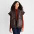 Фото #1 товара Women's Faux Shearling Lined Leather Vest - Future Collective with Reese