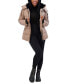 Juniors' Faux-Fur-Lined Hooded Puffer Coat Бежевый, S - фото #5