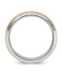ფოტო #2 პროდუქტის Stainless Steel Yellow IP-plated Grooved Center Band Ring
