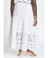 Фото #2 товара Plus Size Eyelet Tiered Maxi Skirt