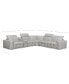 Фото #5 товара CLOSEOUT! Haigan 6-Pc. Leather "L" Shape Sectional Sofa with 2 Power Recliners, Created for Macy's