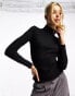 New Look ribbed roll neck in black