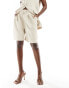 Kaiia tailored high waisted shorts co-ord in cream