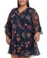 Фото #3 товара Платье Calvin Klein Chiffon Bell-Sleeve для женщин