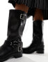 Фото #3 товара Truffle Collection biker knee boots in black