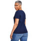 Фото #3 товара Women's Short-Sleeve Cotton Henley Top, XS-4X, Created for Macy's