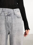 Фото #5 товара ASOS DESIGN cross front dad jean in grey