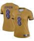 ფოტო #1 პროდუქტის Women's Lamar Jackson Gold-Tone Baltimore Ravens Inverted Legend Jersey