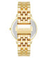 ფოტო #2 პროდუქტის Women's Quartz Gold-Tone Alloy Link Bracelet Watch, 34mm