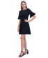 Фото #1 товара Petite Elbow-Sleeve Fit & Flare Dress