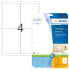 HERMA Address labels Premium A4 99.1x139 mm white paper matt 100 pcs. - White - Paper - Laser/Inkjet - Matte - Permanent - Rounded rectangle