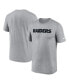 Men's Heather Gray Las Vegas Raiders Primetime Legend Wordmark Performance T-Shirt Серый, 2XL - фото #1