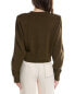 Фото #2 товара Weworewhat Shoulder Pad Cropped Sweater Women's Green M