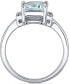 ფოტო #3 პროდუქტის Aquamarine (2 ct. t.w. ) & Diamond (1/10 ct. t.w.) Ring in Sterling Silver