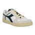 Diadora Magic Basket Low Suede Leather Lace Up Mens Blue, Grey, White Sneakers