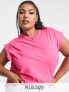 Simply Be boxy sleeveless t-shirt in pink