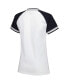 ფოტო #3 პროდუქტის Women's White New York Yankees Jersey Double Binding Raglan V-Neck T-Shirt