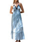 Фото #1 товара Women's Sky Blue Halterneck Lace Maxi Beach Dress