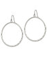 ფოტო #3 პროდუქტის Stainless Steel Polished Hoop Dangle Shepherd Hook Earrings