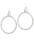 Stainless Steel Polished Hoop Dangle Shepherd Hook Earrings