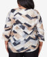 Plus Size Classic Abstract Chevron Top