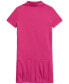 Toddler And Little Girls Pleated Stretch Mesh Polo Dress COLLEGE PINK W/ NAVY C7998 PP, 6 - фото #2