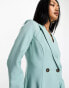 In The Style tailored double breasted blazer dress in turquoise