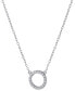 Фото #1 товара Giani Bernini cubic Zirconia Circle Pendant Necklace, 16" + 2" extender, Created for Macy's