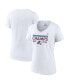 Фото #1 товара Women's White Colorado Avalanche 2022 Western Conference Champions Locker Room V-Neck T-shirt