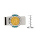 ფოტო #2 პროდუქტის Men's Gold-Layered 1800's Indian Penny Turquoise Coin Money Clip