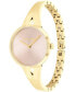 ფოტო #2 პროდუქტის Women's Joyful Gold-Tone Stainless Steel Bangle Bracelet Watch 30mm