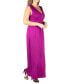 Фото #3 товара Plus Size Sleeveless Empire Waist Maxi Dress