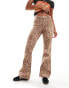 Фото #1 товара Reclaimed Vintage western leopard flare jean