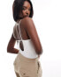 Фото #1 товара ASOS DESIGN double layer tie back cami strap bodysuit in white