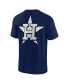 Фото #2 товара Men's and Women's Navy Houston Astros Super Soft Short Sleeve T-shirt