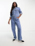 Monki denim boilersuit in blue wash