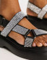 Public Desire Sierra embellished chunky sandals in black