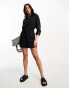 Фото #2 товара Miss Selfridge belted utility playsuit black