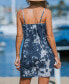 ფოტო #2 პროდუქტის Women's Blue Tie Dye Sleeveless Loose Fit Romper