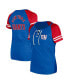 ფოტო #1 პროდუქტის Women's Royal New York Giants Lace-Up Raglan T-Shirt