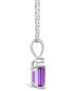 Macy's amethyst (1 ct. t.w.) and Diamond Accent Pendant Necklace in 14K Yellow Gold or 14K White Gold