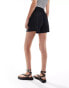 & Other Stories floaty shorts with ruched basque in black