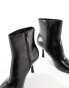 Фото #2 товара Pull&Bear kitten heel boot with pointed toe in black