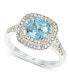 Silver-Tone Pavé & Color Crystal Double Square Halo Ring, Created for Macy's