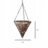 Фото #2 товара Woven Plastic Wicker Hanging Basket, Coffee Wicker