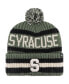 Men's Green Syracuse Orange OHT Military-Inspired Appreciation Bering Cuffed Knit Hat with Pom