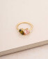 ფოტო #2 პროდუქტის 18K Gold Plated Brass Cubic Zirconia Ring